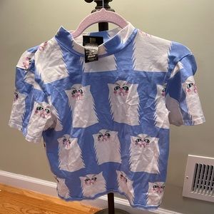 Grump cat mock neck tee